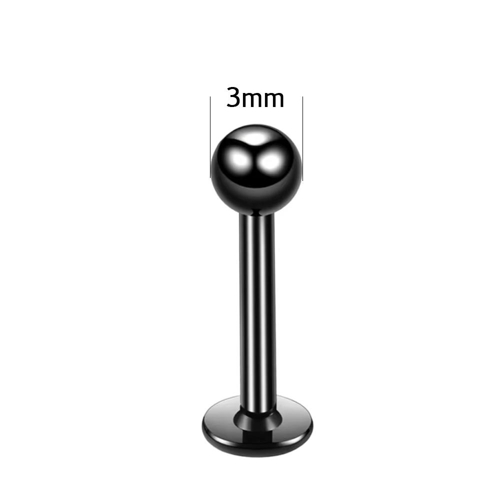 

G23 Titanium Labret Lip Piercing Stud Internally Threaded Clear Zircon Ear Stud Helix Cartilage Tragus Body Piercing Jewelry 6mm
