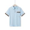 Men's Fashion Solid Polo Shirts Short Sleeve Turn-down Collar Soft Comfortable Simple T-shirt Top