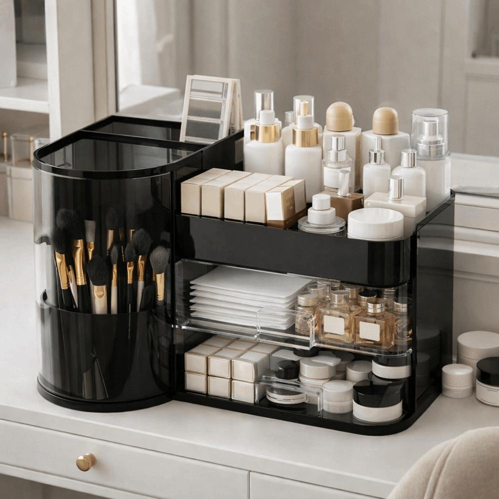 Dust-proof Cosmetic Storage Box Large Capacity Skincare Display Cases Dressing Table