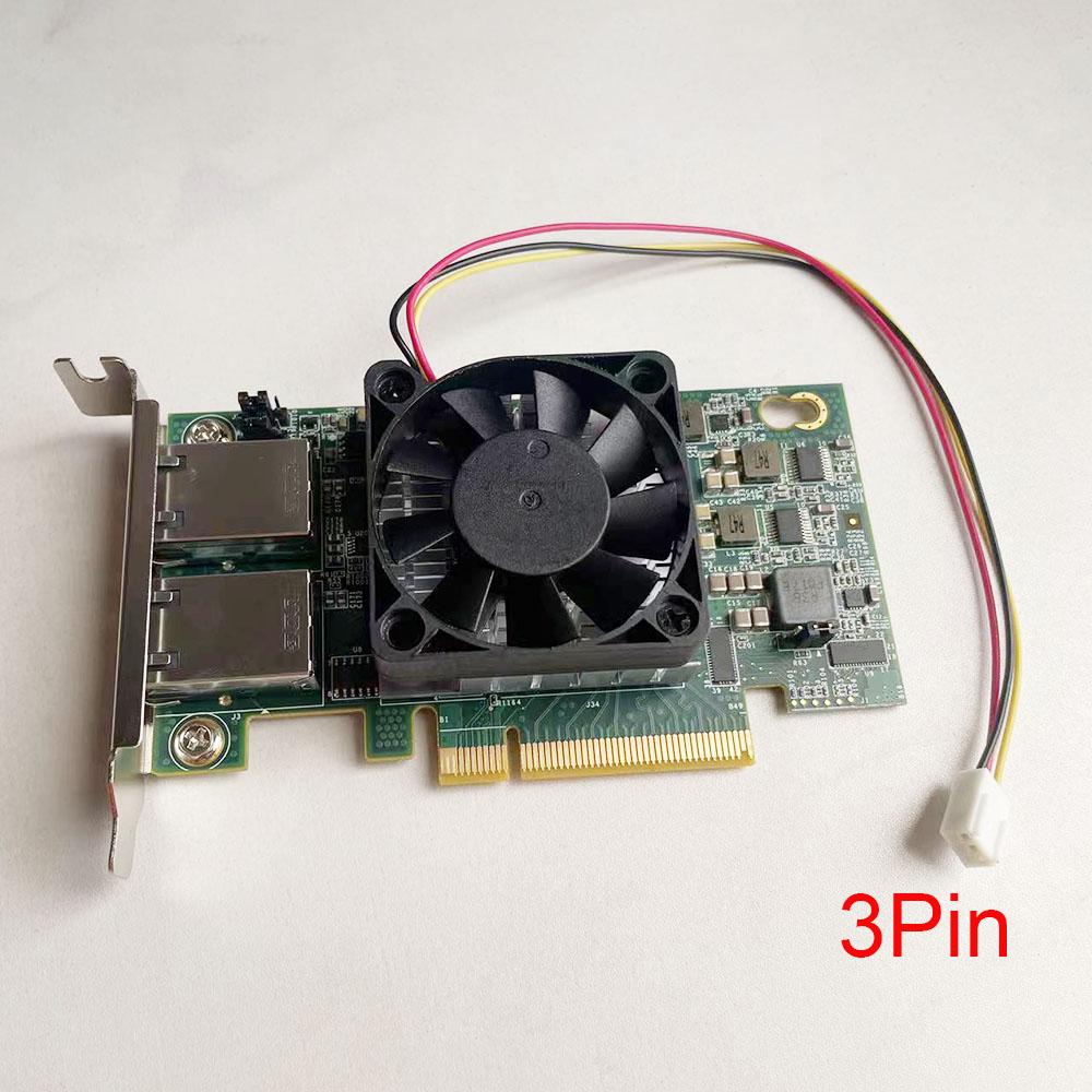 

10G Double Port Server Ethernet Card X540-T2 Network Extend Adapter 2 Port 10 Gigabit PC LAN Controller PCIE X16 X8 Cooling Fan
