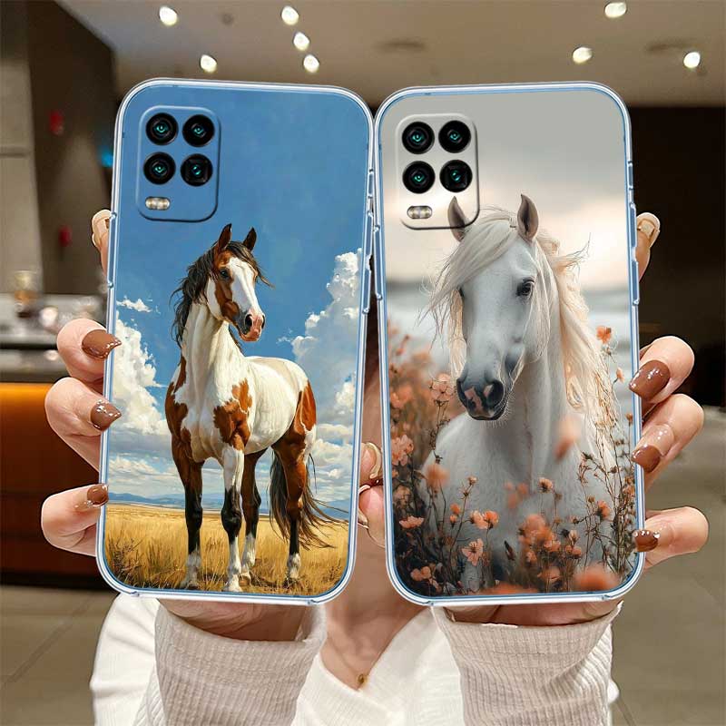 RE28 Fine Horse Transparent Phone Case for Motorola Moto Edge 20 30 40 50 S30 Fusion Ultra Pro Neo Lite + G200 G23