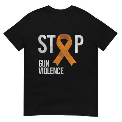 Detener la Violencia Armada Cinta Naranja para Concienciación Camiseta de Protesta Camiseta