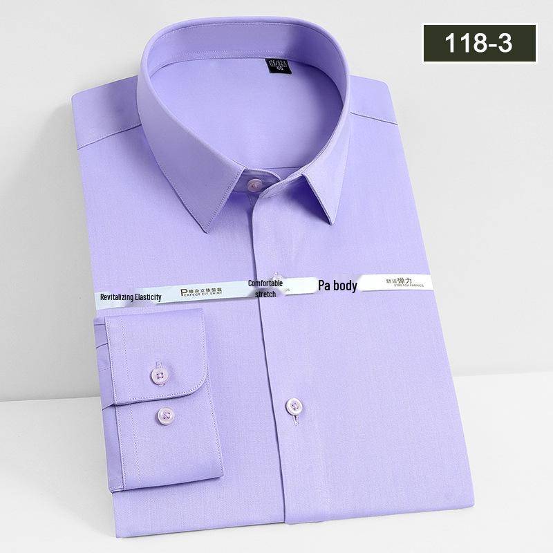 Unisex Long Sleeve Bamboo Fiber Non-Iron Shirt - High Drape and Elastic, Available In Stock.