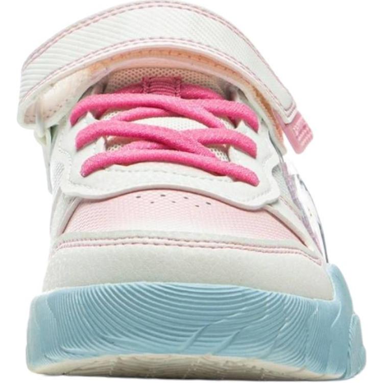 Li Ning Kids Sports Lifestyle Series Soft Comfortable Non-Slip Shock Absorbing Low-Top Casual Shoes Kids sneaker White Pink Blue YKNV012-14