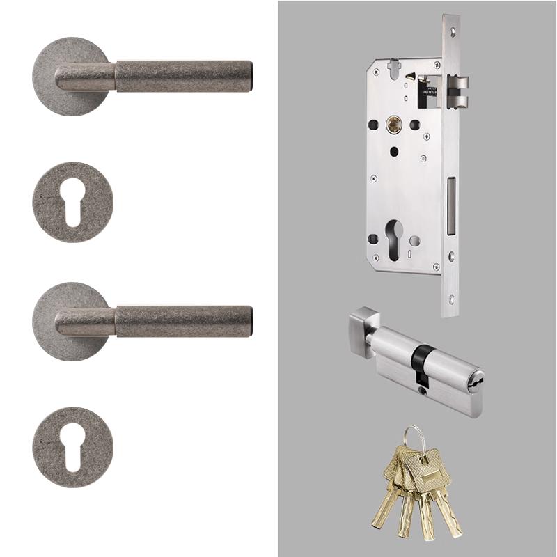 Dooroom Conjunto de Fechadura de Porta de Latão Retro Simplicidade Interior Quarto Banheiro Fechadura de Porta Fechadura Dummy de Porta Passagem Privacidade