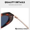 Retro  Oval Frame Sunglasses For Women Summer Sun Protection Fashionable Outdoor Street Photography Beach Vacation Sunglasses