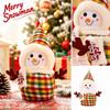 Snowman Plush Doll Christmas Decoration - Small Cloth Figurine for Christmas Eve Window Display, Kids Gift