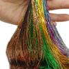 48 Inch Synthetic Hair Tinsel Kit With Tool 1200 strands Tinsel Hair Extensions 12 Colors Fairy Hair Tinsel Sparkling Shiny Hair