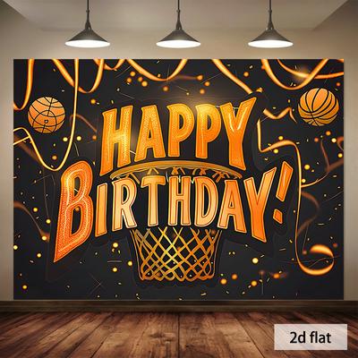Geburtstag Basketball Hintergrund, Polyester Party Foto Requisite für Zuhause, Zimmer und Wanddekoration