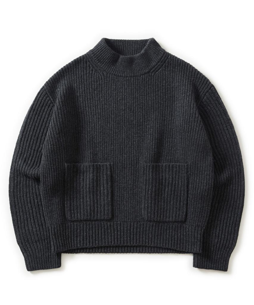 ESFAI Plgw Mock Neck Knit (Charcoal)