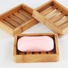 Portable Wooden Natural Bamboo Soap Dishes Tray Holder Storage Soap Rack Plate Container Bathroom Accessories Storage Organizer