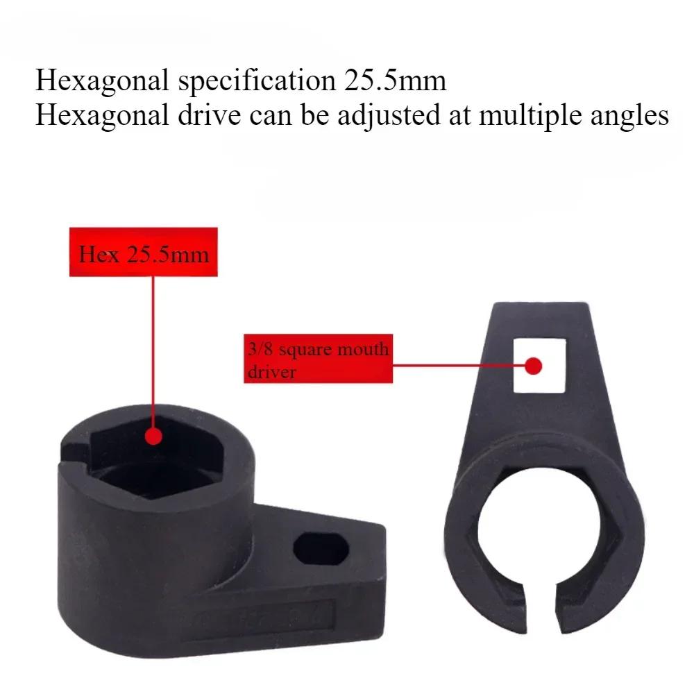 22MM Car Oxygen Sensor Sleeve Removal Wrench Tool Offset Oxygen Sensor Socket Wrench Tool Kit Set Adapter Engine Wrench