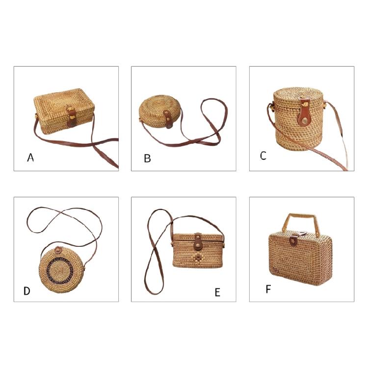 Handwoven Shoulder Bag Crossbody Bags Rattan Bag for Women Girl Vintage Handbag