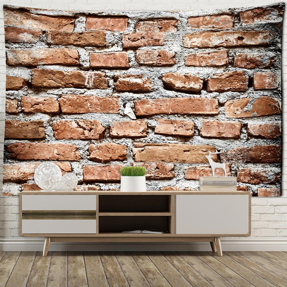 Vintage Brick Stone Tapestry Wall Hanging Hippie Tapiz Art Psychedelic Witchcraft Home Room Decor Background Fabric