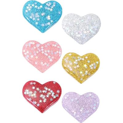6Pcs Acrylic Heart Shape Diamond Art Magnetic Cover Holder DIY Diamond Embroidery Locator Diamond Art Accessories