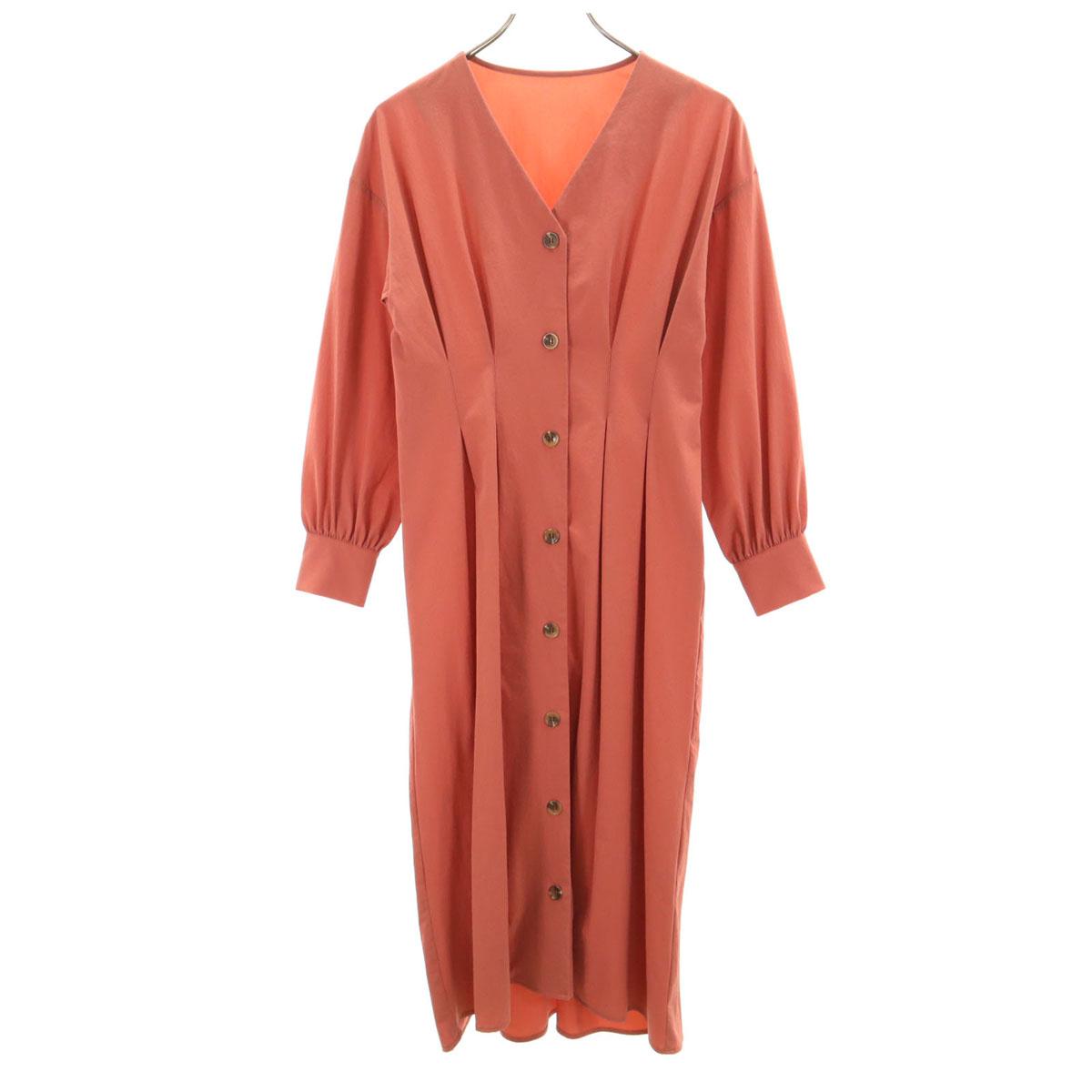 

nano universe 7 minutes sleeve Long dress F Orange series Women Used