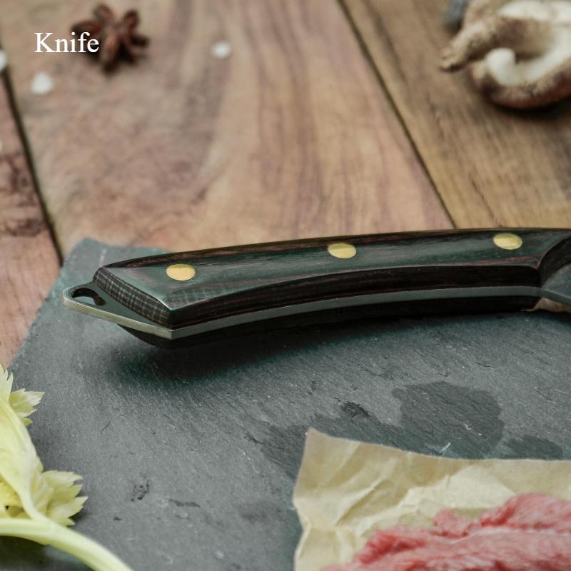 Cuțite profesionale pentru dezosat bucătărie Mâner din lemn Cuțit de pescuit din oțel inoxidabil Mâner anti-alunecare Cuțit pentru tăiat carne și pește