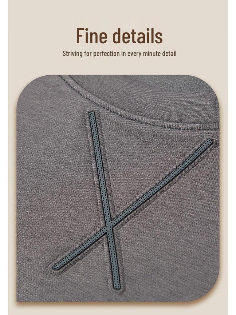 2025 Spring/Autumn Men's Trendy Long Sleeve Sweatshirt: Luxurious Casual Crew Neck Top