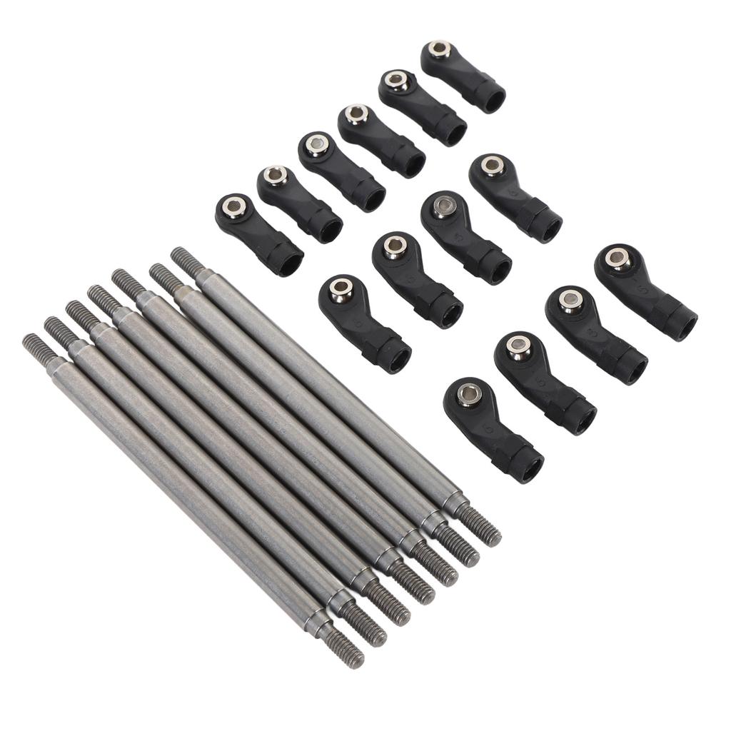 Full Car Tie Rod Kit 6mm Diameter Stainless Steel Easy Installation RC Connecting Rod Kit for Redcat