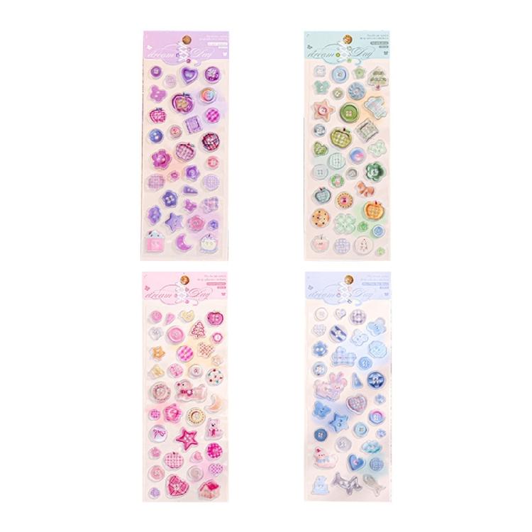 Geprägter Dekorativer Aufkleber Wasserfester Klebe-PVC-Aufkleber für Notizbuch, Tagebuch, Planer, Scrapbooking, Fotoalbum