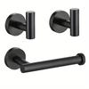 3Pcs Bathroom Hardware Set, Stainless Steel Bathroom Accessories Set Includes Towel Holder And Toilet Paper Holder-Saving Design