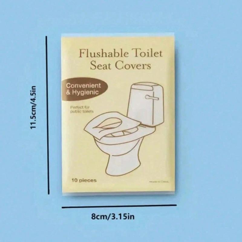 

Disposable Toilet Seat Cover 10 Pieces Water Soluble Wood Pulp Paper Hygienic Travel Camping Public Restroom Bathroom Accessory