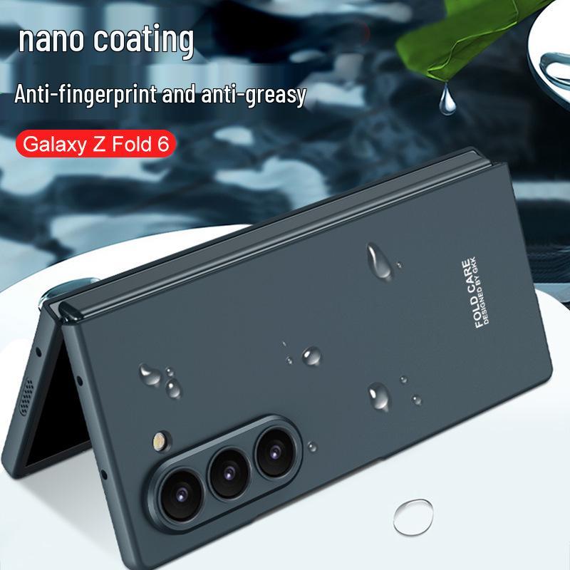 Ultra-Thin Frosted Hard Shell Phone Case for Samsung Z Fold 6 - Fashionable Solid Color Protective Cover
