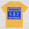 Warning BBQ In Progress Cotton Summer Casual Cool Loose T-Shirt