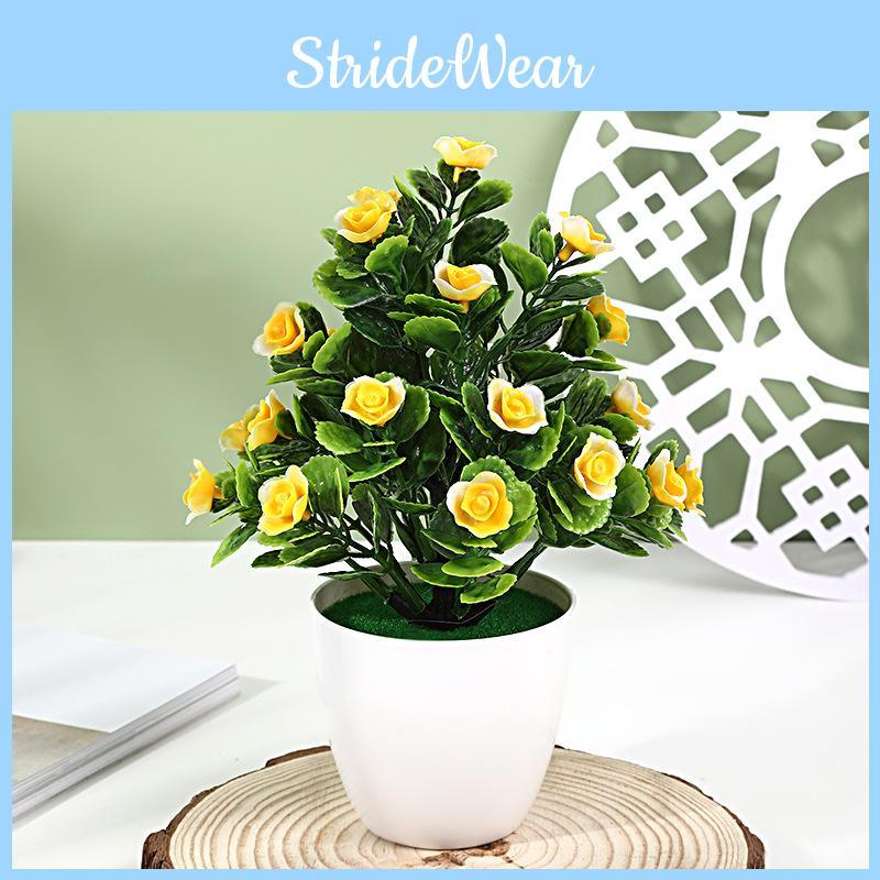 Artificial Hibiscus Flower 25pcs Miniature Potted Plants For Indoor Decor And Scene Setting