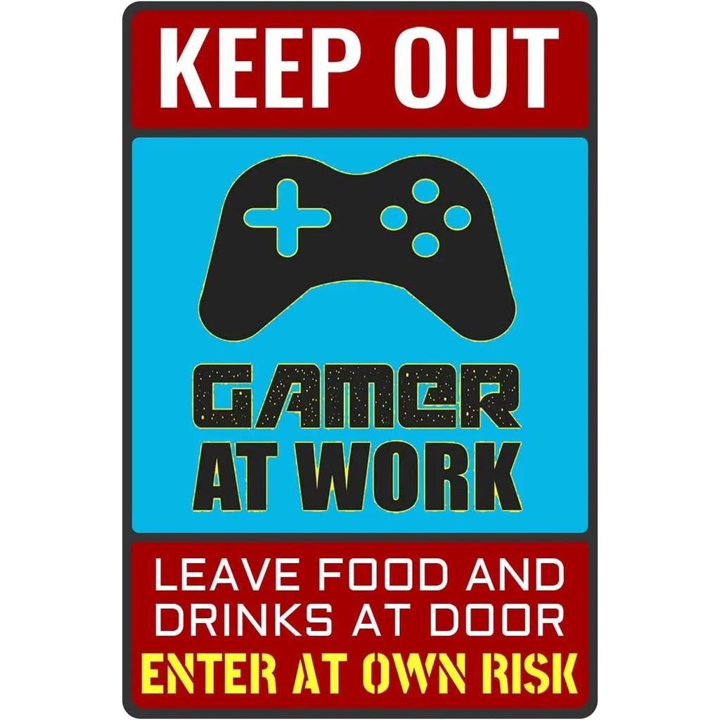 D Gaming Room Metal Tin Signs Welcome To The Game Room Poster Boy Bedroom Decor Iron Plate Youth Dormitory Wall Decoration P