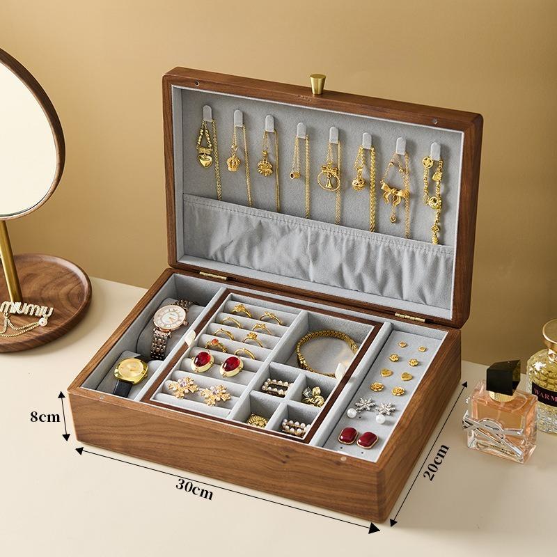 Retro Jewelry Storage Box Desktop Jewellery Organizer Case Watches Bracelet Display Cases Necklace Ornament Displays Boxes