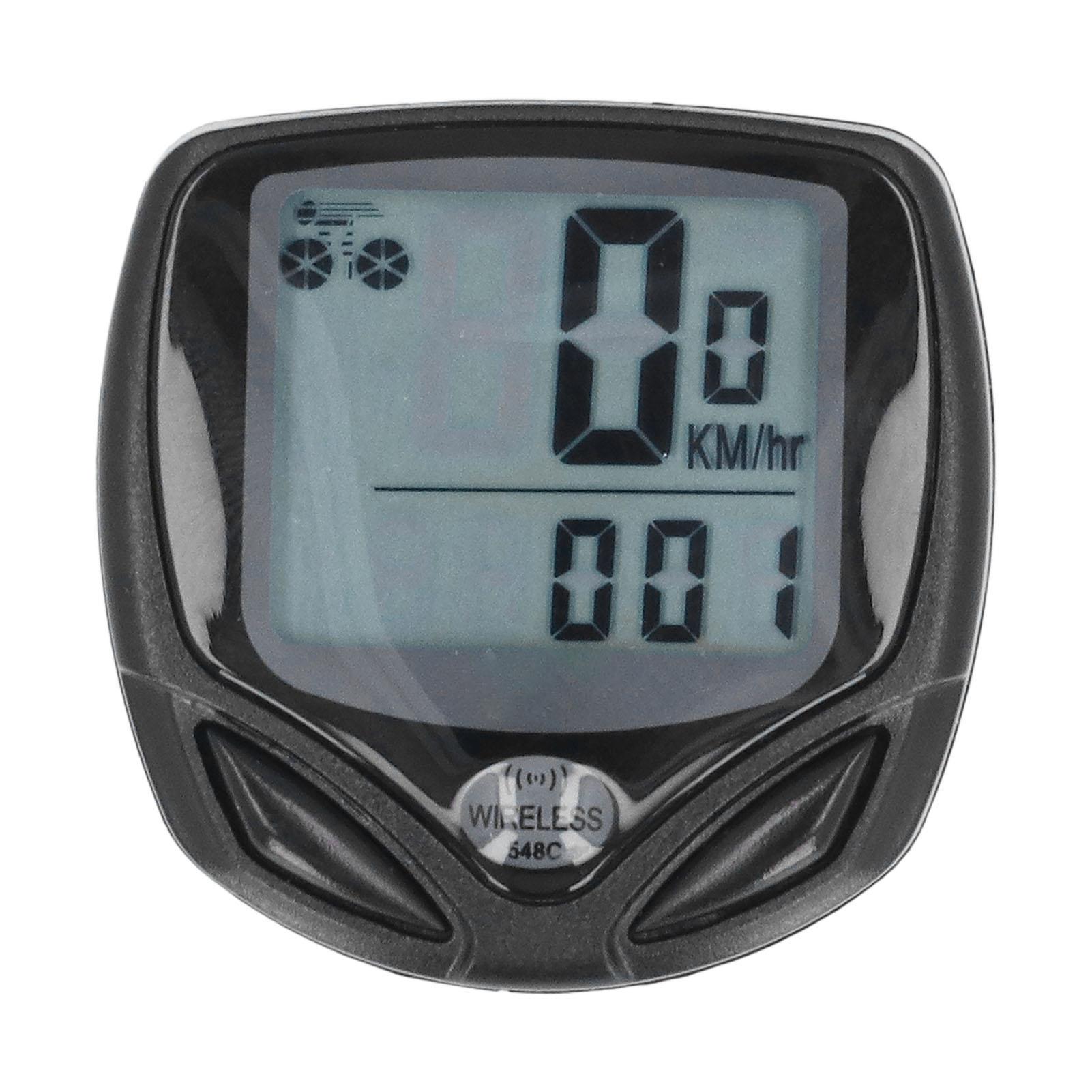 Ciclocomputador LCD con Retroiluminación, Resistente al Agua, Inalámbrico, Velocímetro y Odómetro de Ciclismo