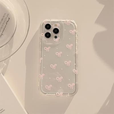 Korejiešu stila meiteņu bantīte, kas piemērota Apple 15 Promax mobilā tālruņa maciņam IPhone 13/14/16