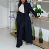 Long Coat and Wide Leg Pants 2 Piece Set In Multiple Colors