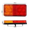 2Pcs 12-80V Wide Voltage Truck Tail Lamp, Waterproof 10-LED Side Signal Light & Rear Indicator for Trailers