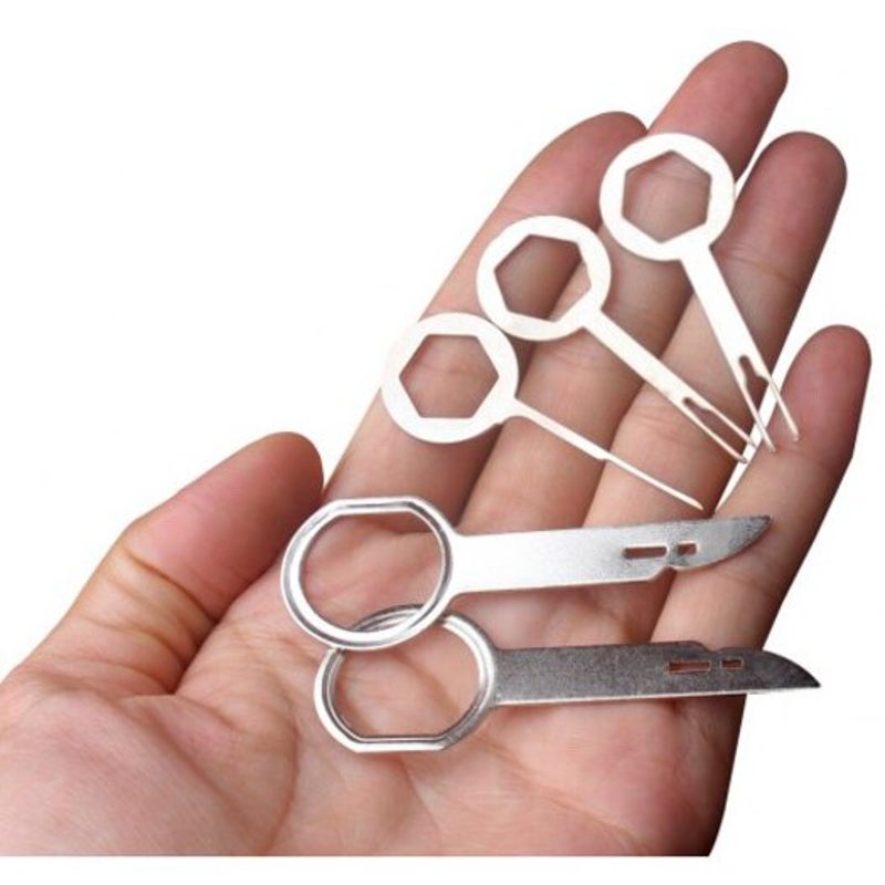 Mixed Hand Tool Sets 19Pcs Tool Car Door Interior Trim Panel Clip Audio Stereo Gps Instal Removal Pry Red