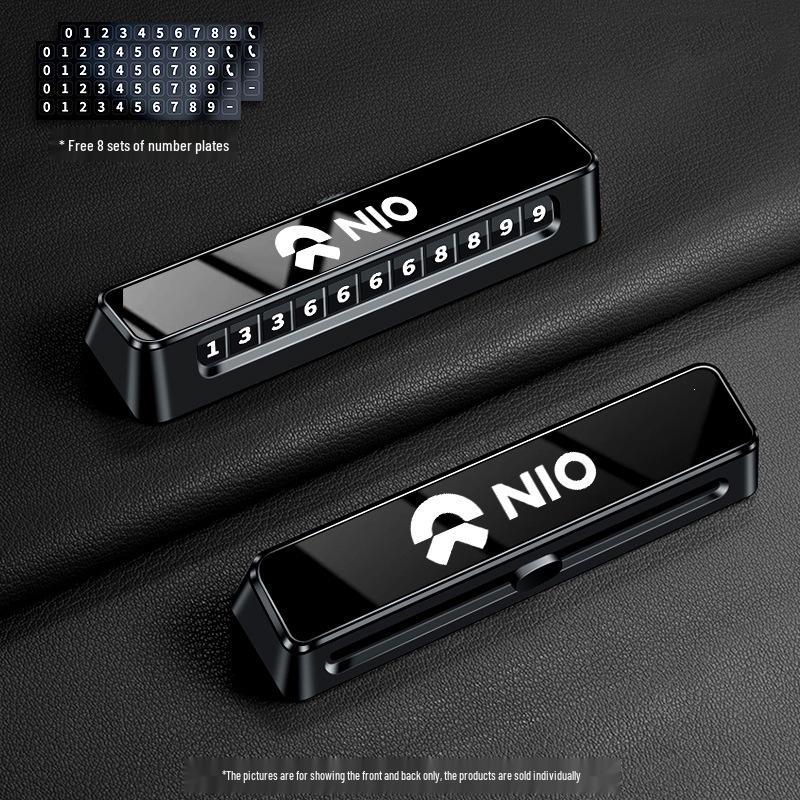 

NIO ES8/EC6/EC7/ES7/ET5 Cars Temporary Parking Plate with Double Number Phone Card.