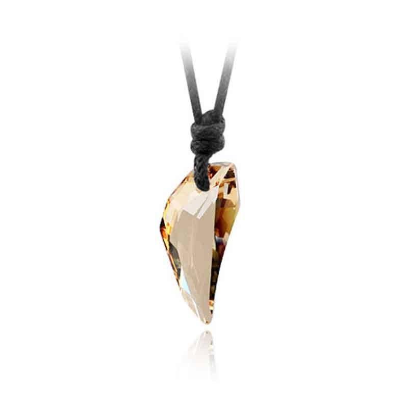 Tooth Wolf Shape Pendant Necklace Transparent Solid Color Decoration Jewelry