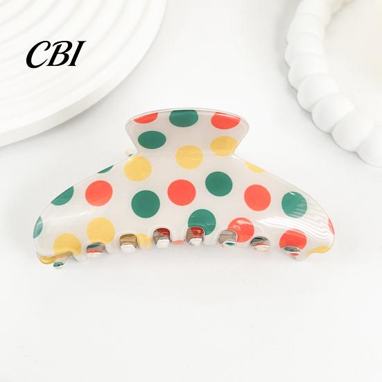 Hair Clip Large Strong Grip Clip, Dot Print Claw, Portable Scalp Friendly Accessory for Thick Updos Half-Tied Hairstyles Pattern