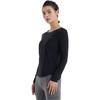 SAUCONY Comfortable Casual Sports Long Sleeve Knit Top Women Tops Black SC1220059-2