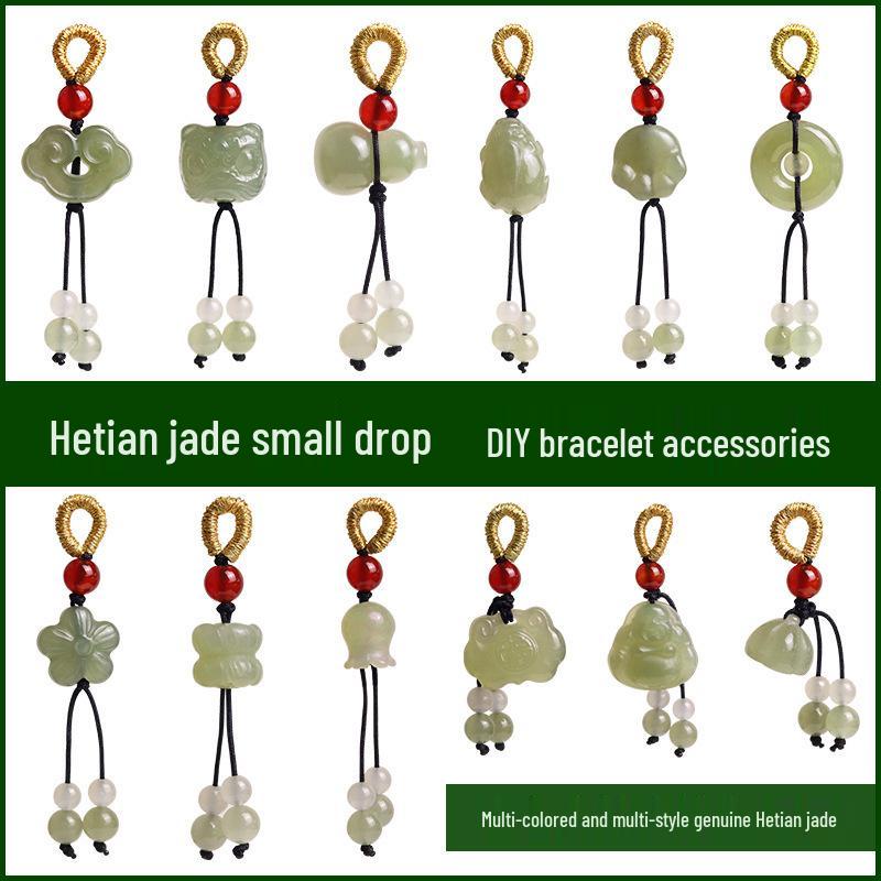 High Quality Natural Hetian Jade Round Beads - DIY Jewelry Accessories, Semi-finished.