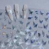 Iridescent Watercolor 3D Butterfly Nail Stickers