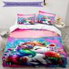 Unicorn Fantasy Design Bed Bedding Set 1 Duvet Cover + 2 Pillowcases Soft Breathable Household Bed Linens