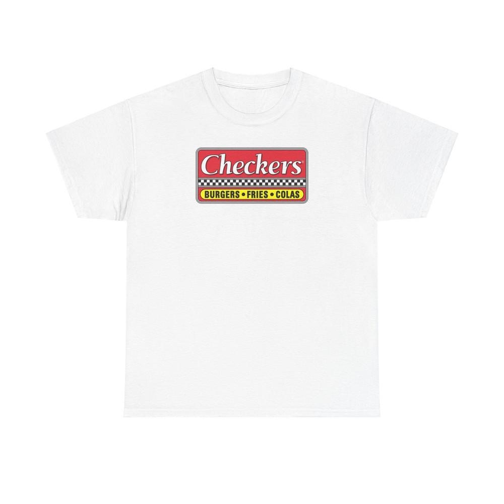 

Retro Checkers Burgers Fries Colas Unisex Tshirt Tops Tee, Vintage Graphic Tshirt, 90s Fast XL