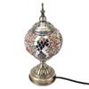 Mosaic Glass Table Lampshade Vintage Bronze Metal Base Handmade Colorful Marrakech Turkish Lampshade