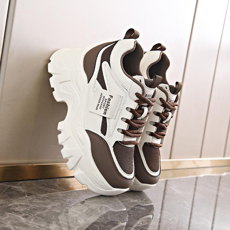 Women's Shoes New Spring Thick Sole Inner Height Increase Women's Small Height Sports Shoes Versatile