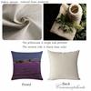 Lavender Floral Linen Pillows Cover Purple Scenery Lavender Fields Print Cushion Case Modern Sofa Couch Throw Pillows Decor Home