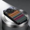 Multicolor Retro Stripe Black Glass Phone Case For Redmi Note 14 Pro+ 13 Pro 8 9 9S 12S 10 Pro 11 13C 14C A3 12 13 Black Cover