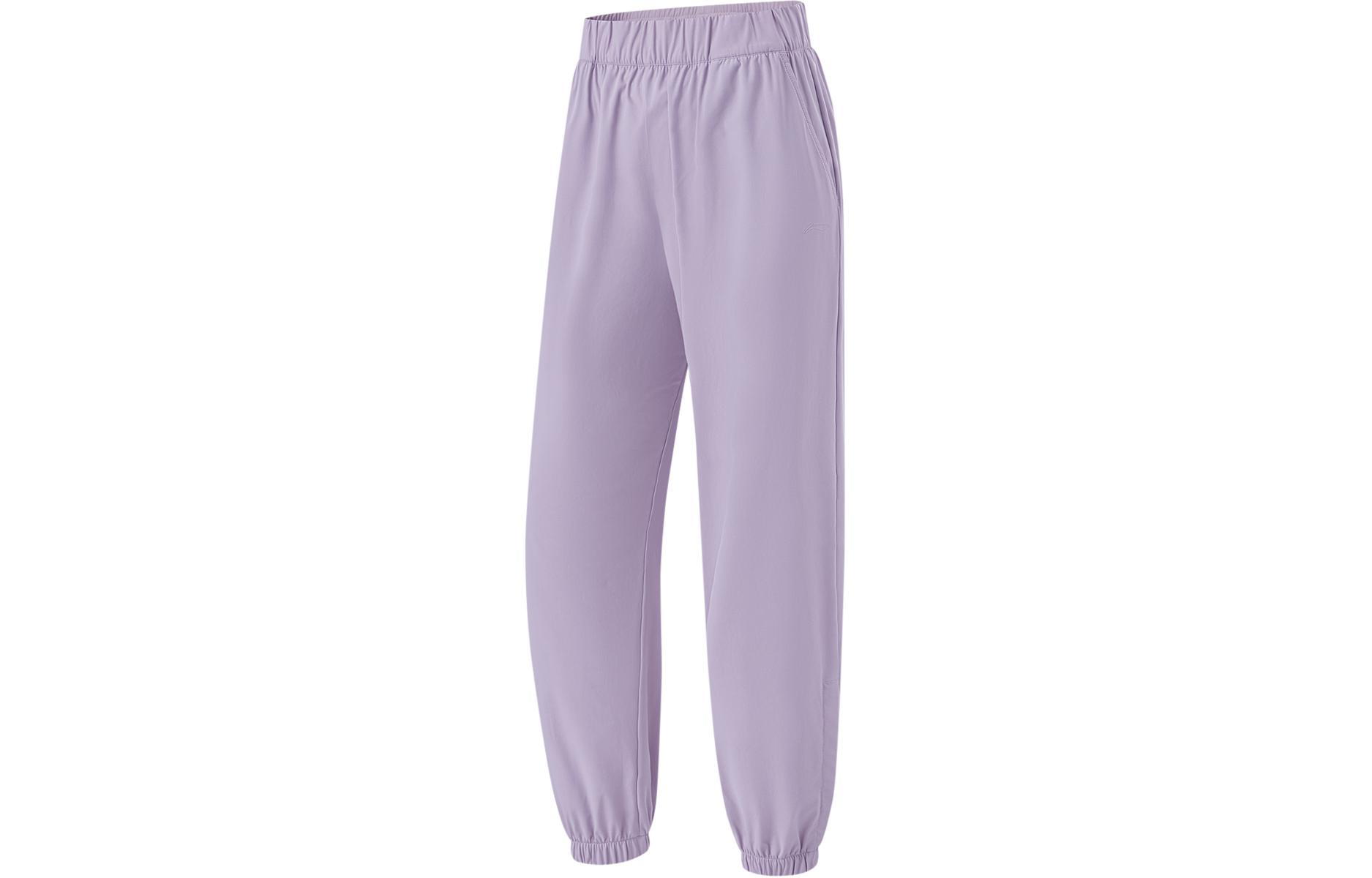 Li Ning Knitted Sweatpants Women s Smoky Gray Mauve AKLU698-5 XXL