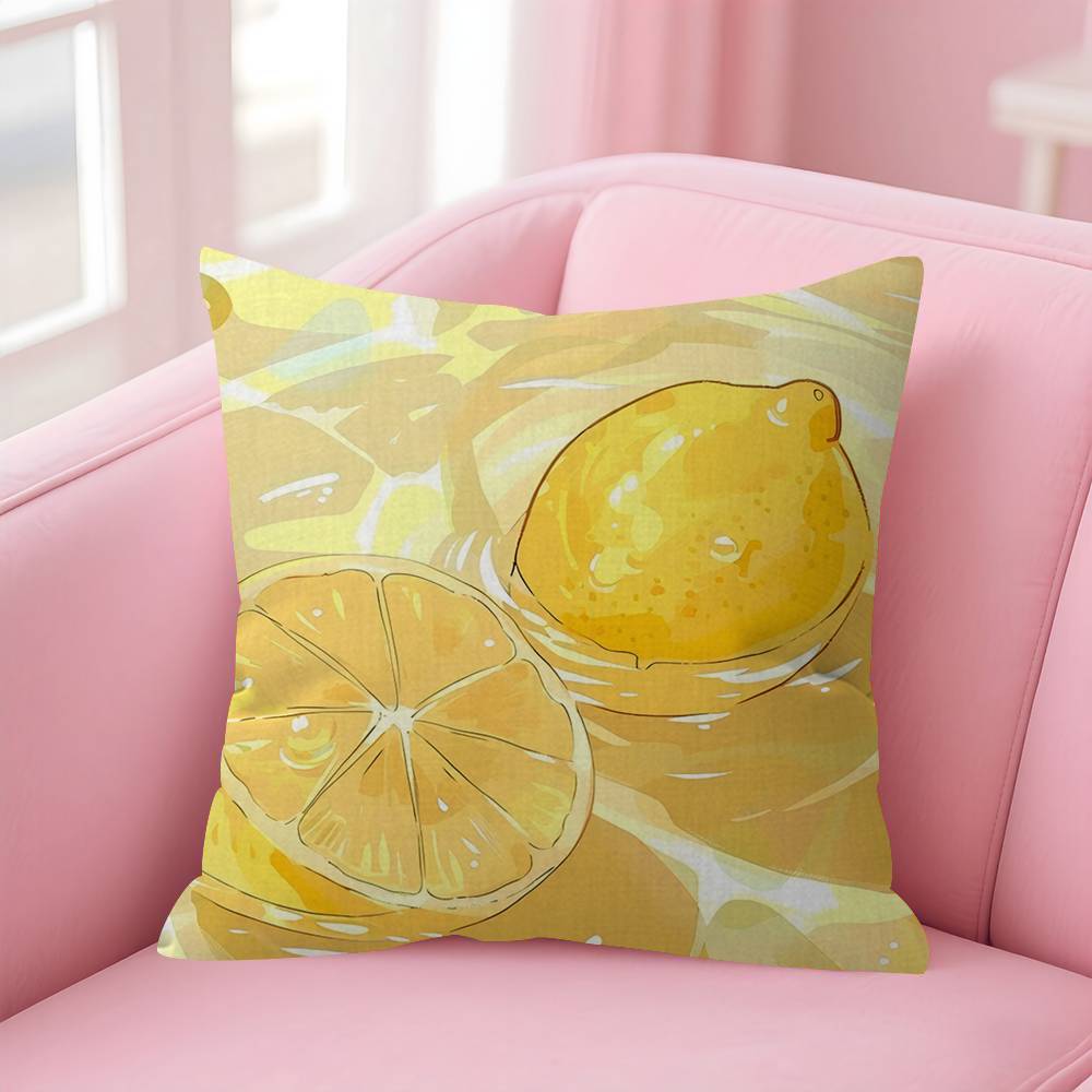 Fruit Lemon Pillow Cover Design Cushion Cover Decor Holiday Decorati